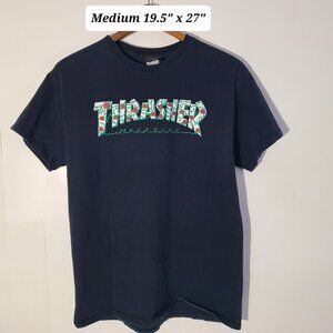 Thrasher Magazine Roses/Thorns Black Medium T-Shirt Skateboarding